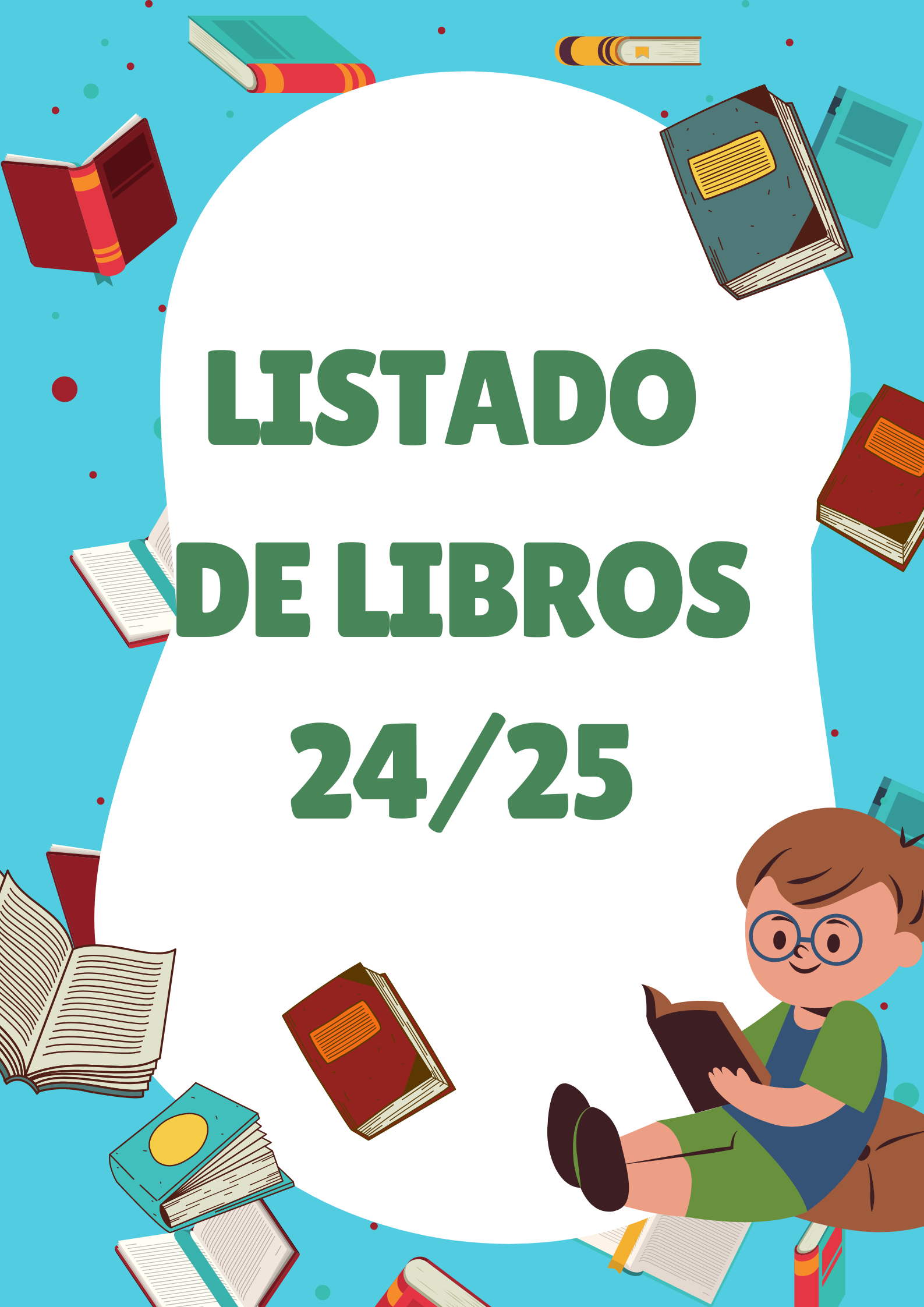 Blue White with Books Illustration Welcome to the Library School Poster 20240630 125421 0000